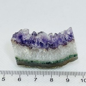 Amethyst on Agate Geode Shell Slab Polished