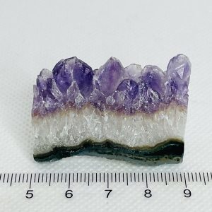Amethyst on Agate Geode Shell Slab Polished